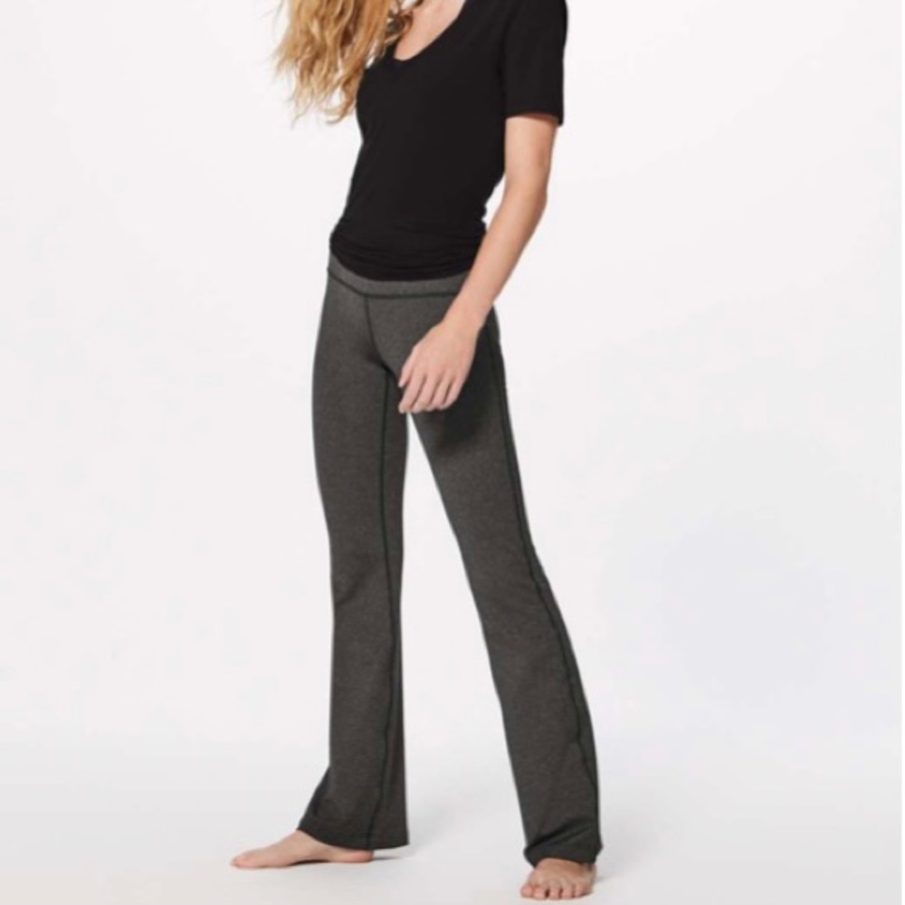 Lululemon Throwback Flare Pants Heather Gray Size 6